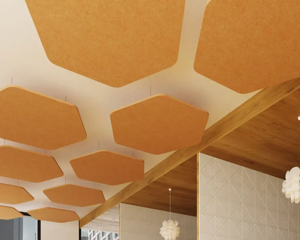 Hexagon Ceiling Clouds | Turmeric | Premier Collection