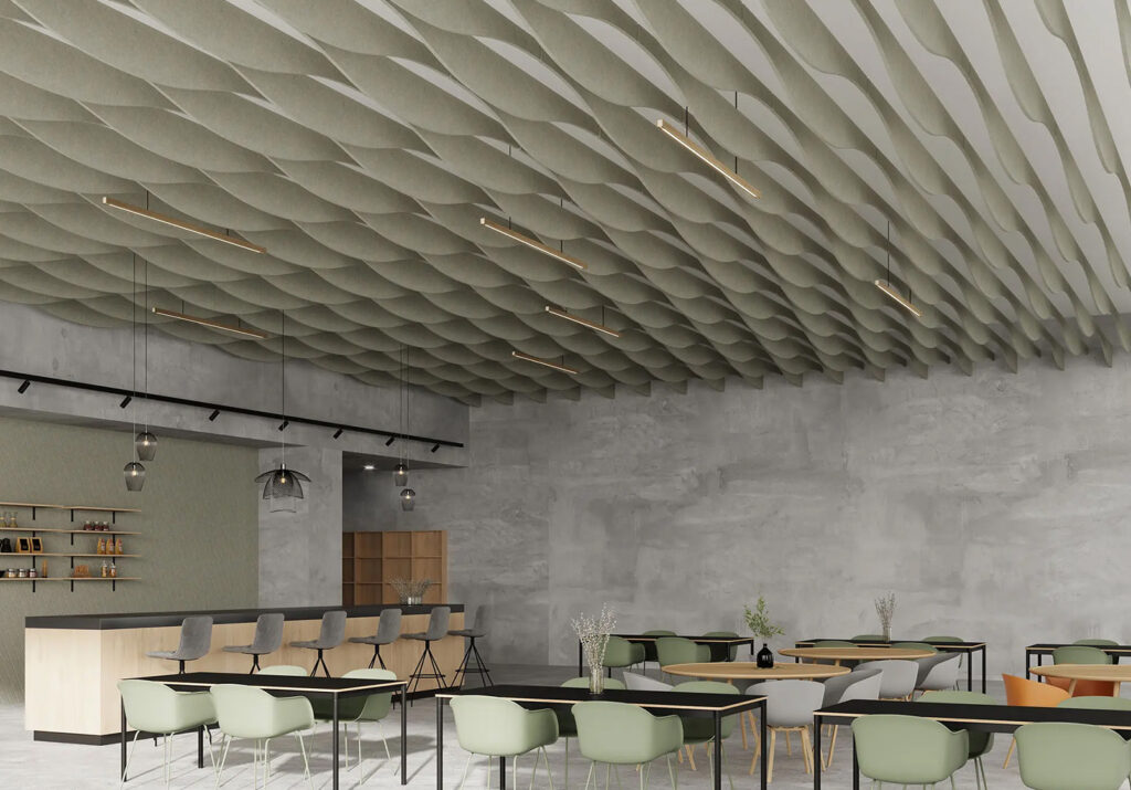 Curve Ceiling Baffles | Pistachio | Premier Collection