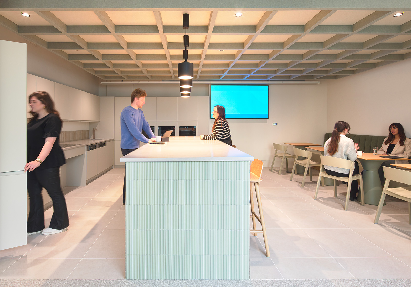 Gleeds London HQ Workplace Design featuring Acoufelt Acoustic Framework Ceiling Grid
