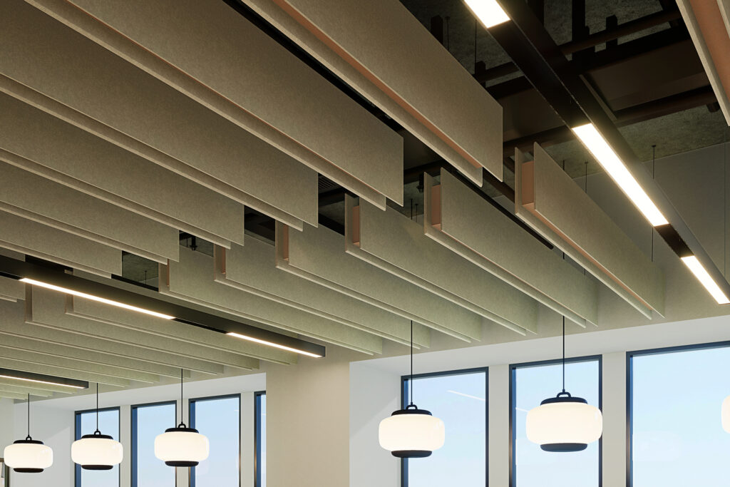 Stack Ceiling Baffles | Celery, Quartz | Premier Collection