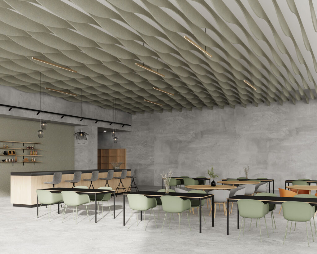 Curve Ceiling Baffles | Pistachio | Premier Collection