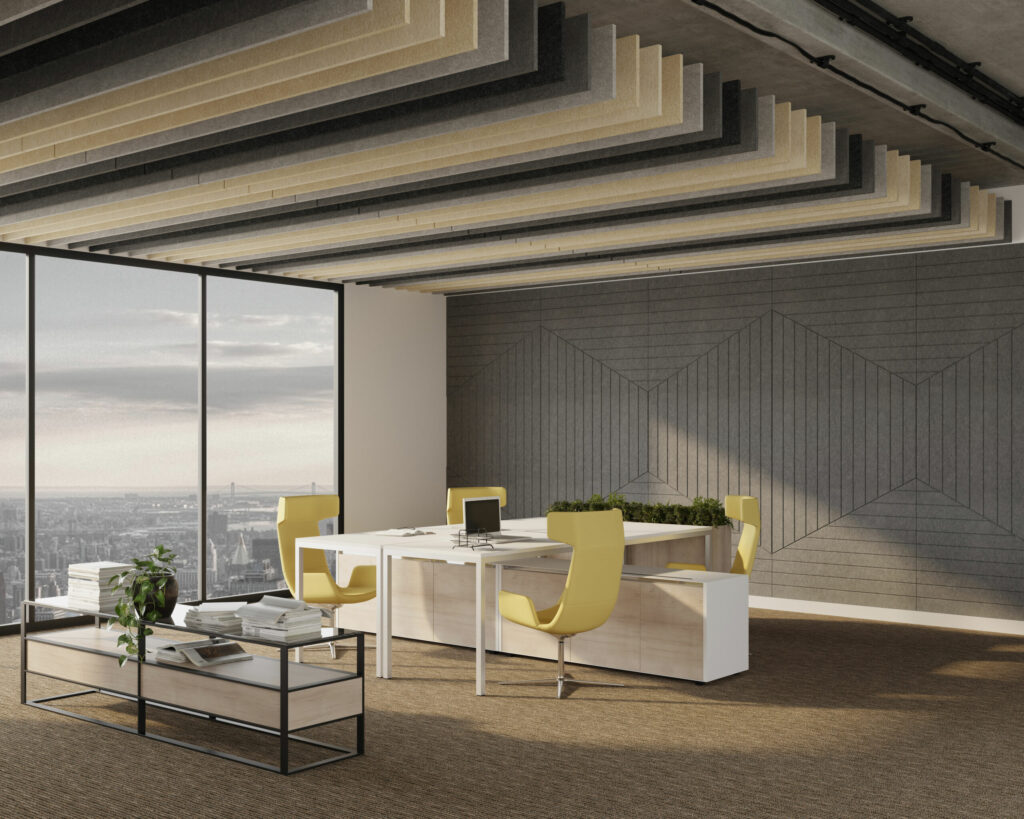 Linear Ceiling Baffles | Platinum, Slate, Piano Black, Ivory, Pearl | Premier Collection