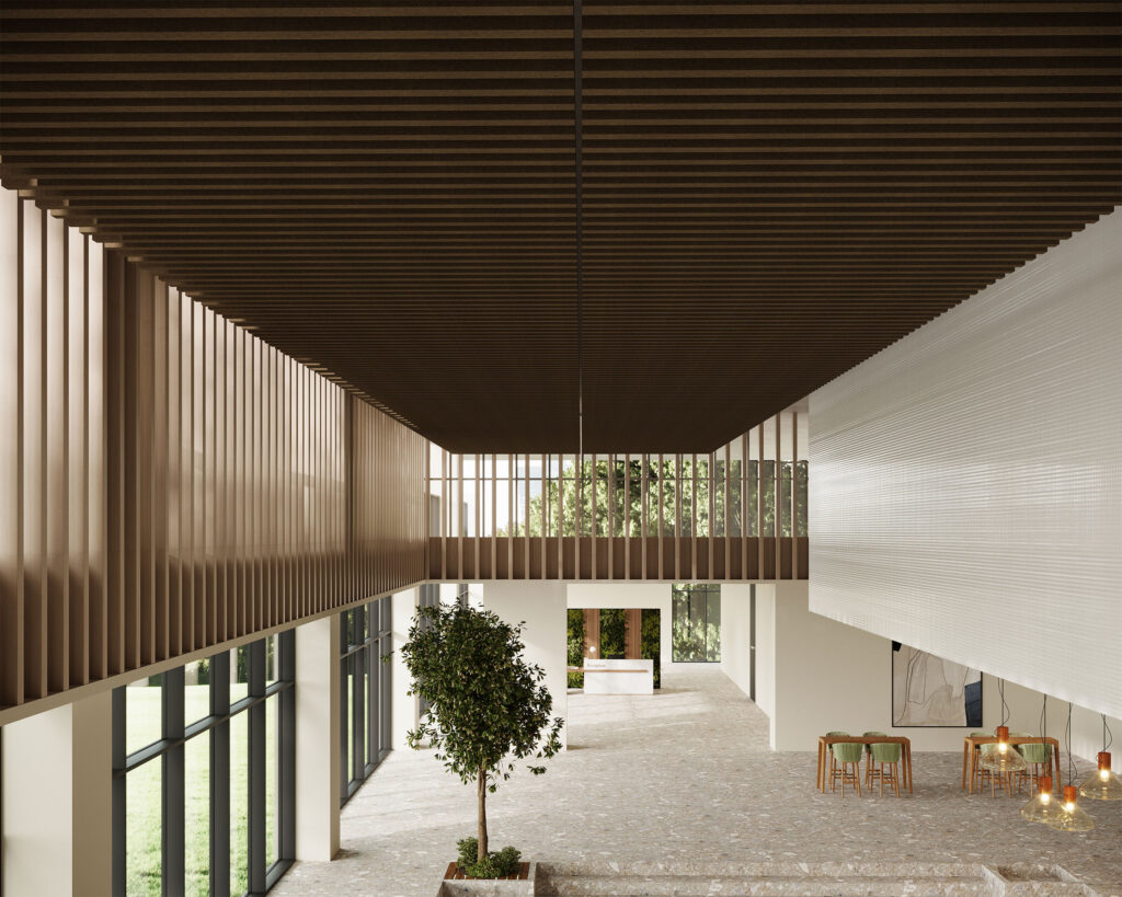 Truss Ceiling Baffles | Walnut | Premier Collection