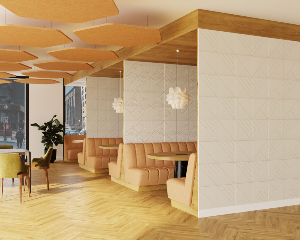 Hexagon Ceiling Clouds | Turmeric | Premier Collection