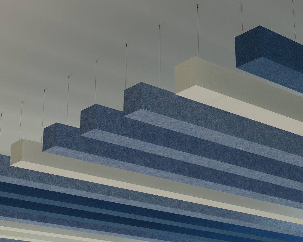 Beam Ceiling Baffles | Periwinkle, Marine, White | Premier Collection