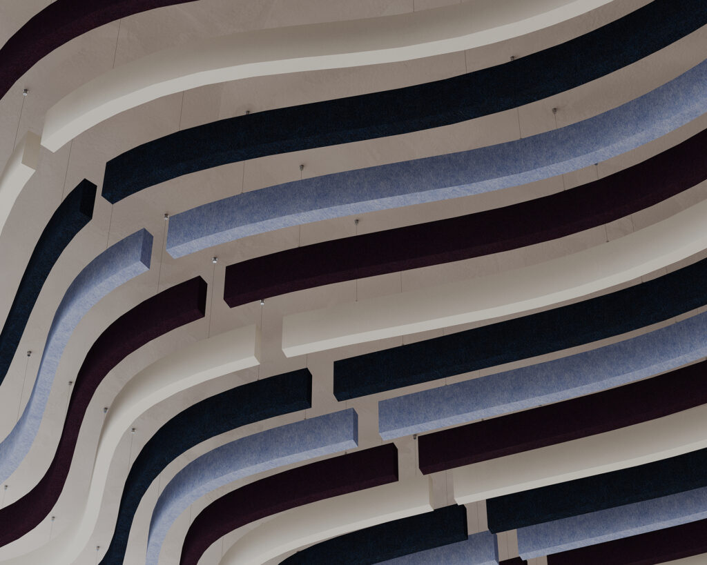 Versiform Ceiling Baffles | Midnight, Periwinkle, White | Premier Collection