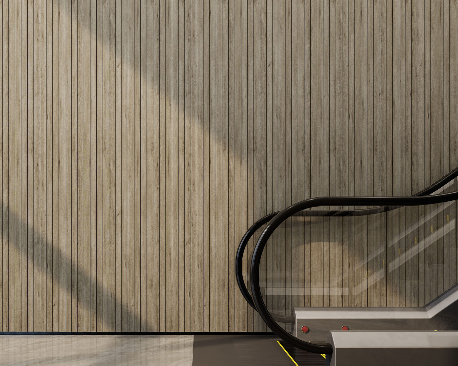 WoodBeQuiet 50mm Wall Slats | Loft with Deep Brown V-Cut | WoodGrain Collection