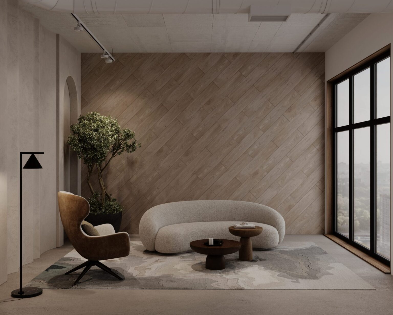 WoodBeQuiet Wall Planks | Weathered Slate | WoodGrain Collection