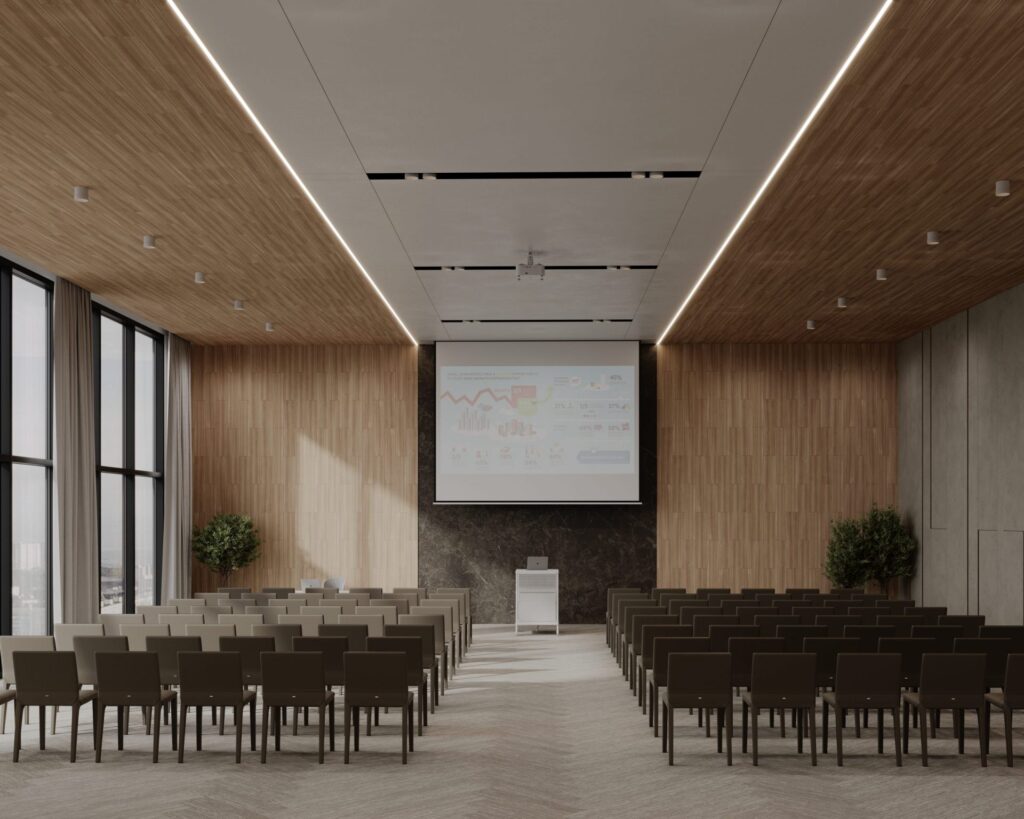 WoodBeQuiet Planks Ceiling Tiles | European Larch | WoodGrain Collection