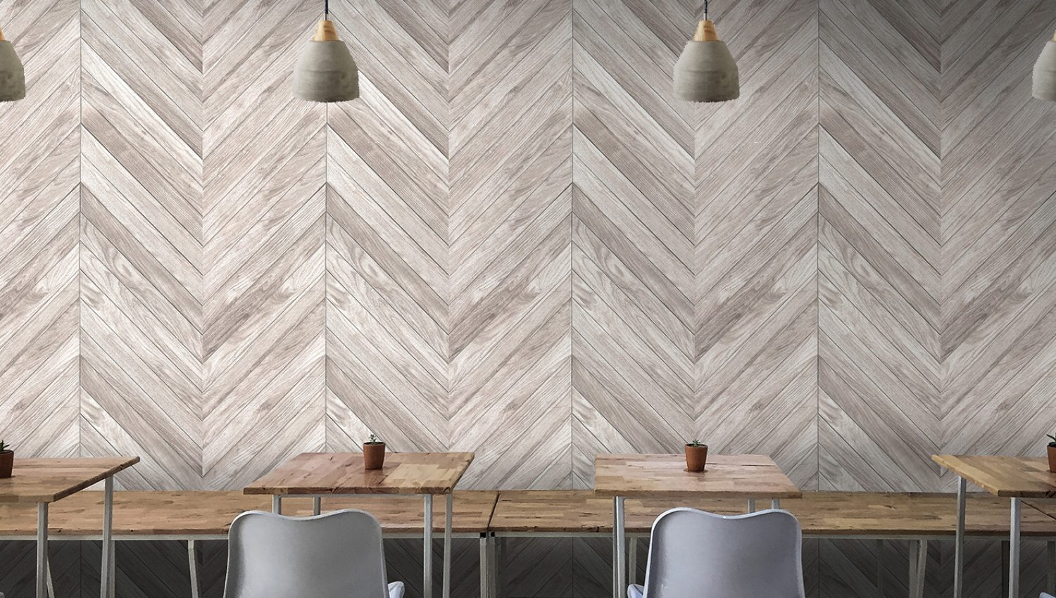 Printed Wall Panels |  Whitewashed Chevron | Printed Collection