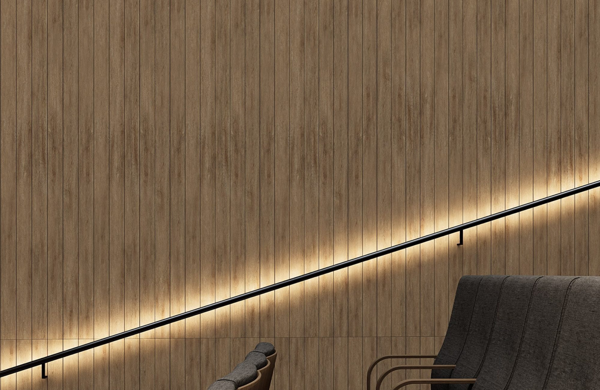 WoodBeQuiet 4-Inch Wall Slats | French Bobbin | WoodGrain Collection