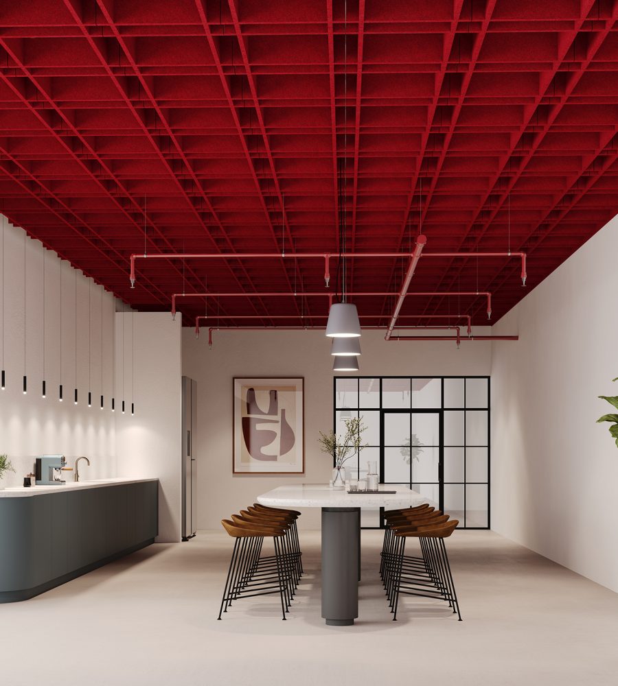 Woven, Gingham Ceiling Frames | Currant | Premier Collection