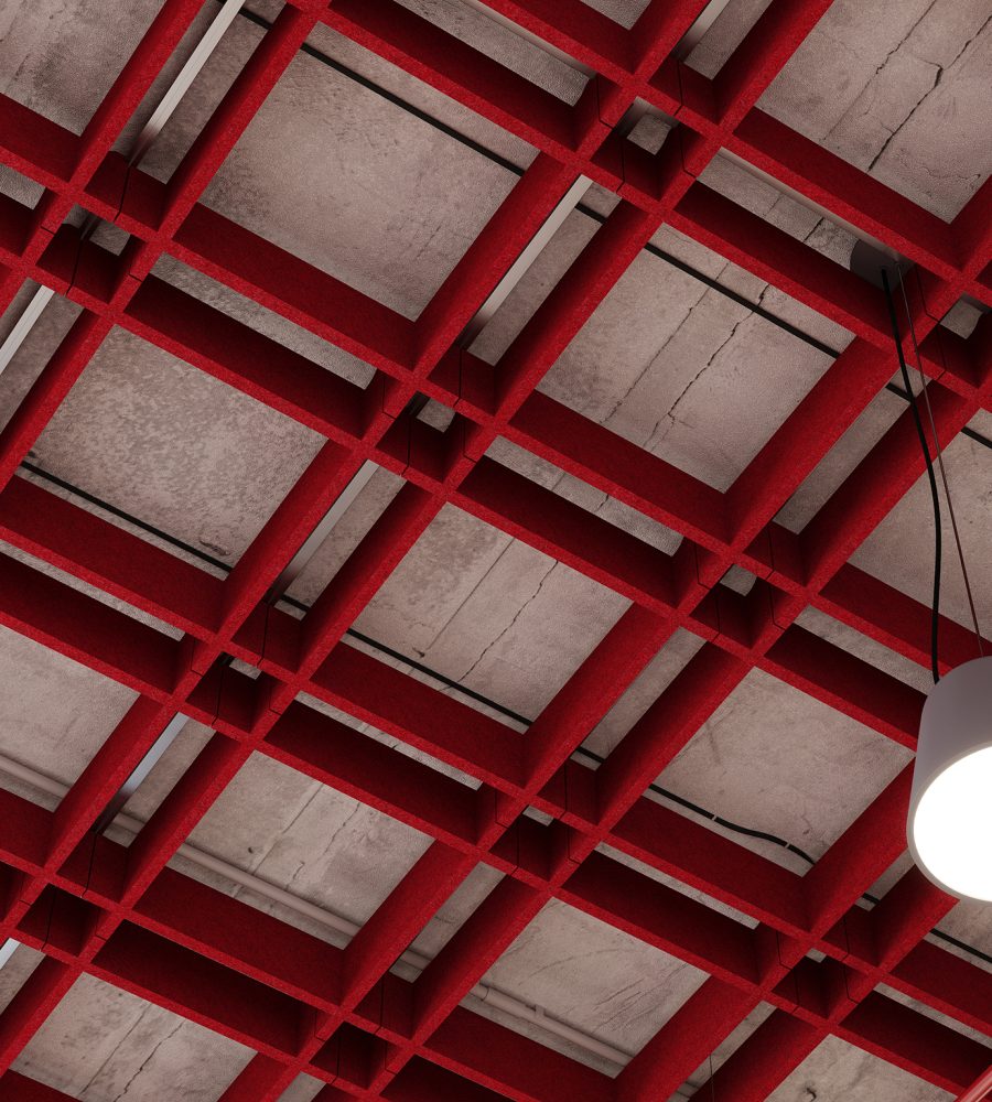 Woven, Gingham Ceiling Frames | Currant | Premier Collection
