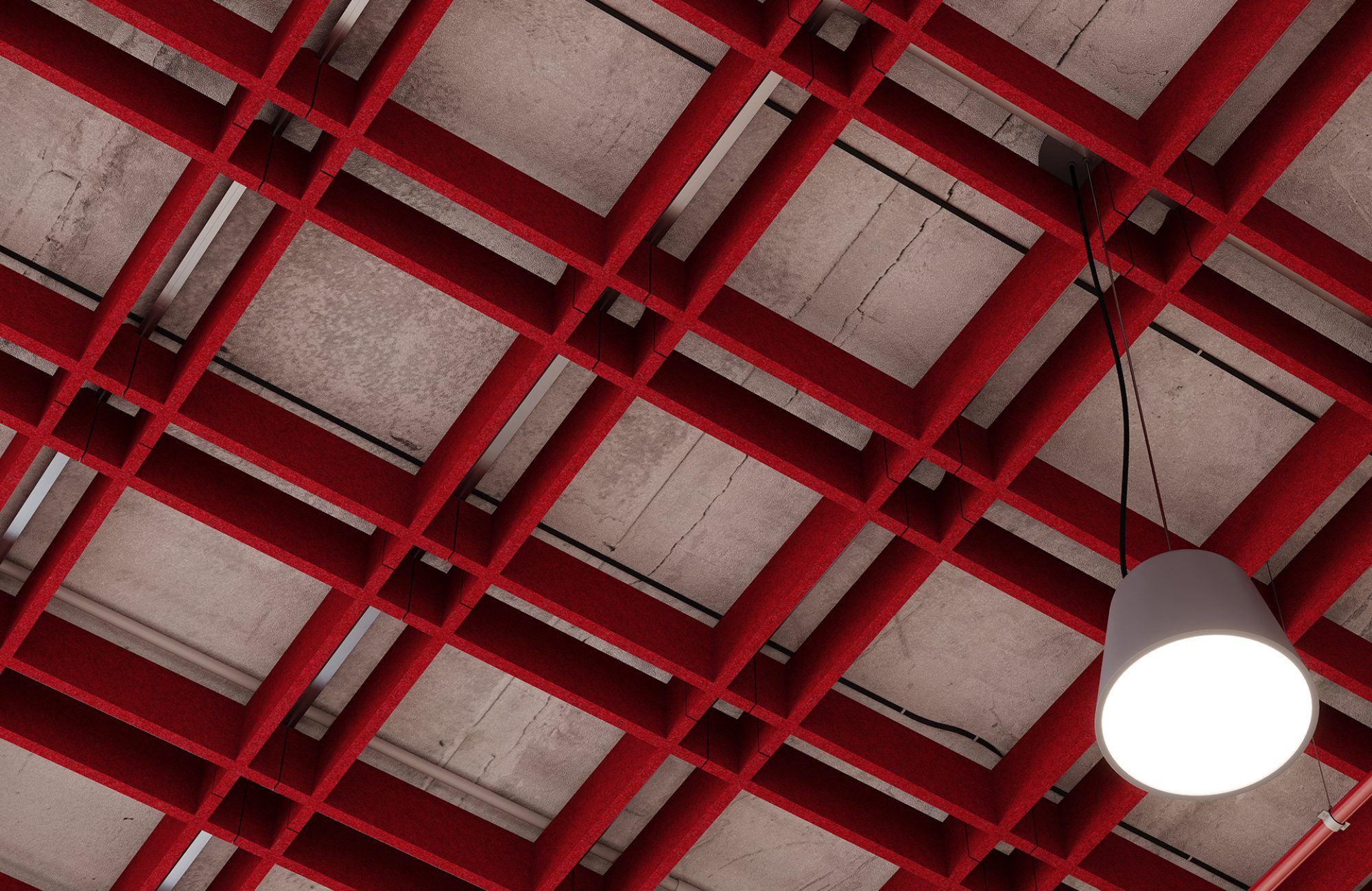 Woven, Gingham Ceiling Frames | Currant | Premier Collection