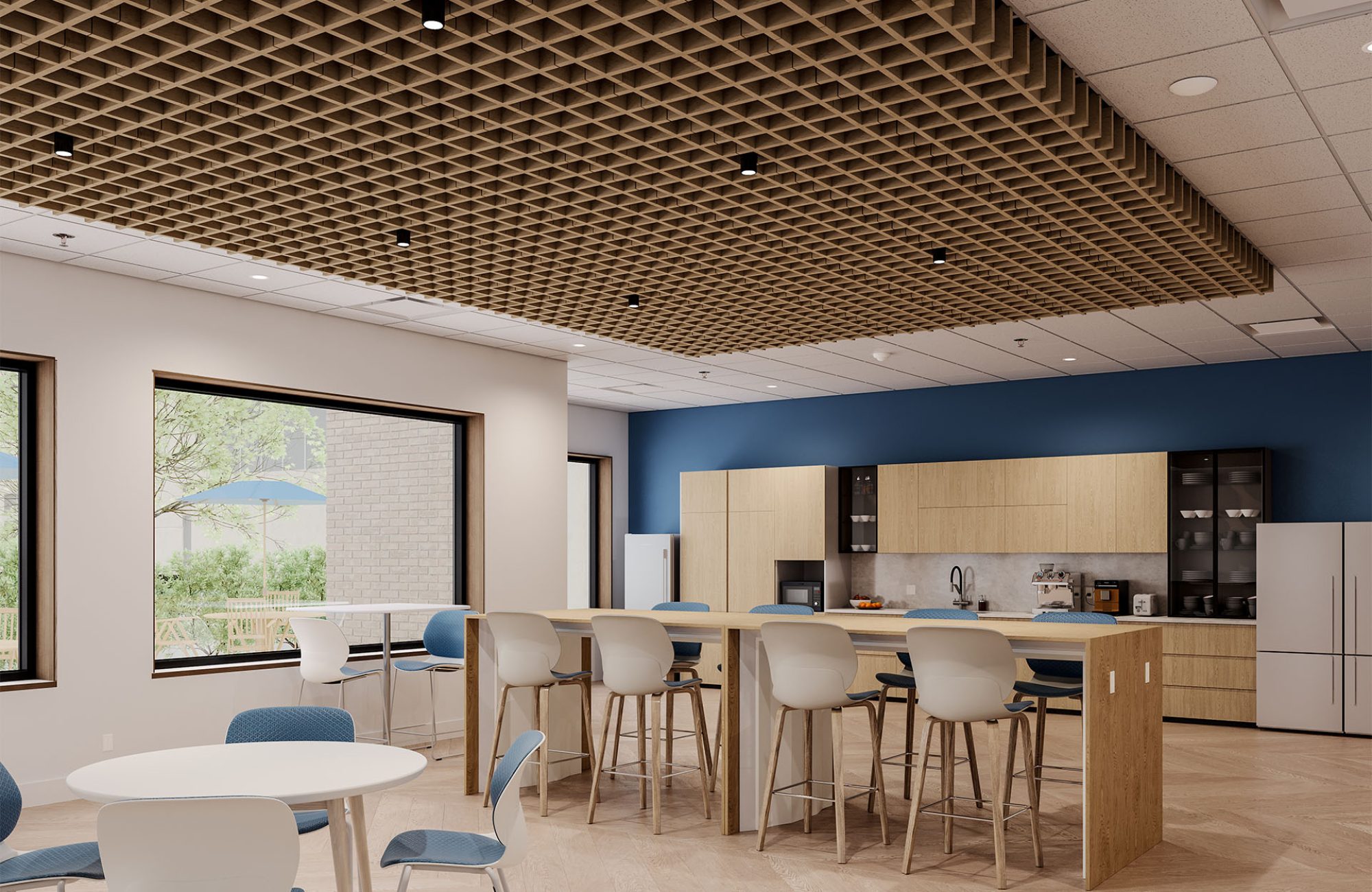 Woven, Pincheck Ceiling Frame | Baltic Birch | WoodGrain Collection