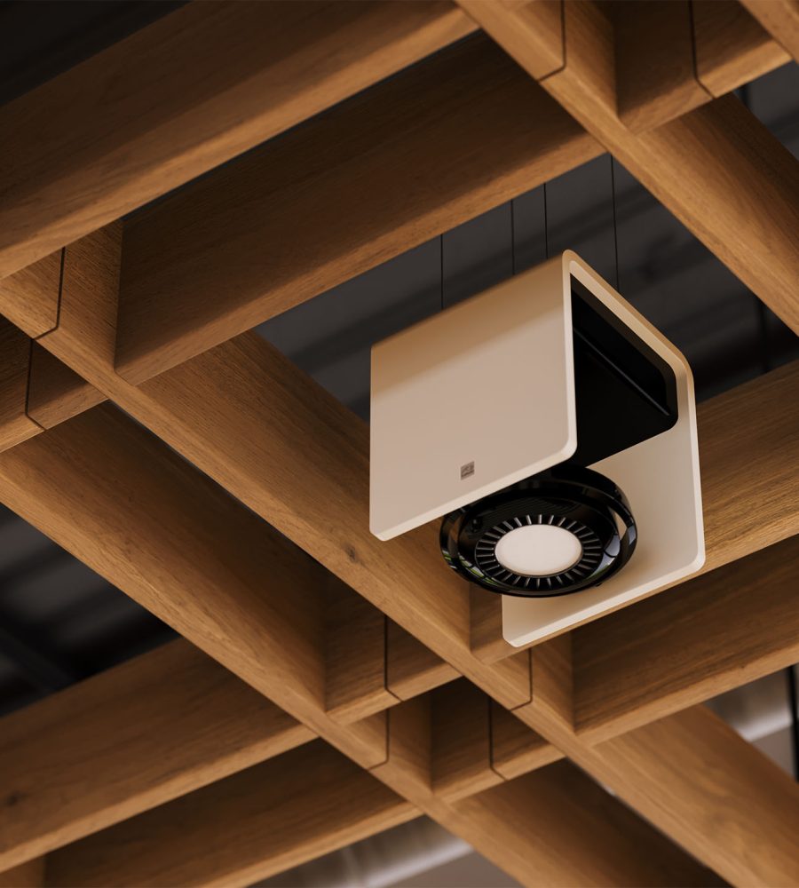 Woven, Gingham Ceiling Frame | Wine Barrel | WoodGrain Collection