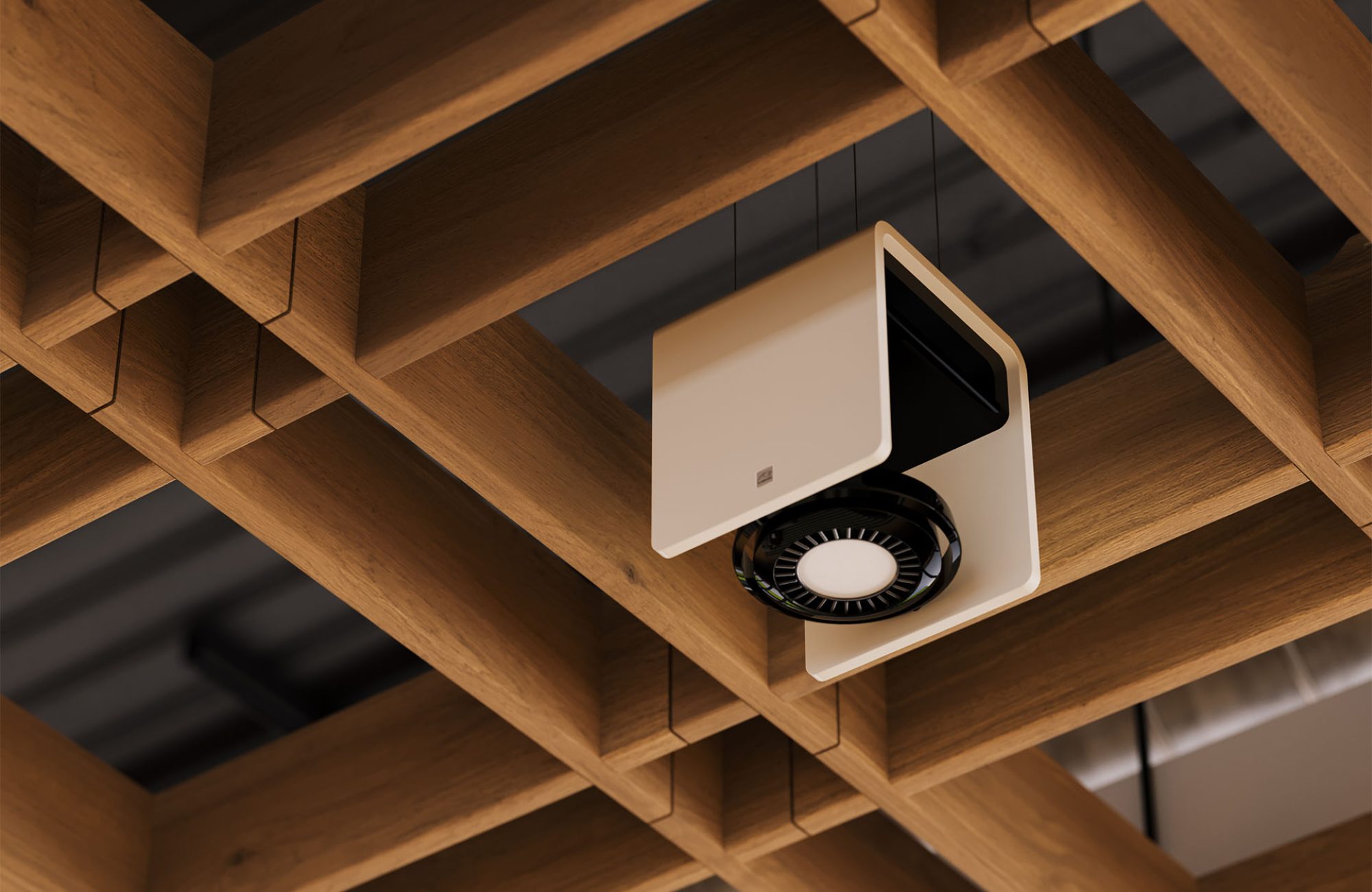 Woven, Gingham Ceiling Frame | Wine Barrel | WoodGrain Collection