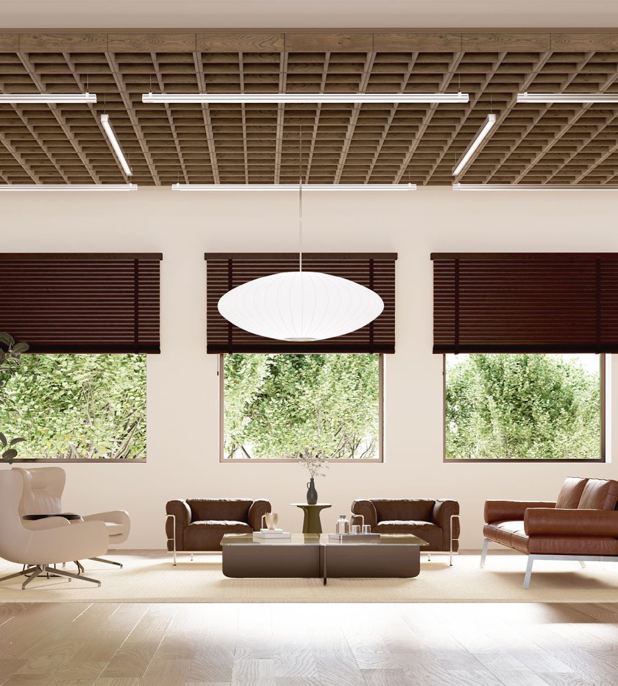 Woven, Windowpane Ceiling Frame | Mocha Legno | WoodGrain Collection