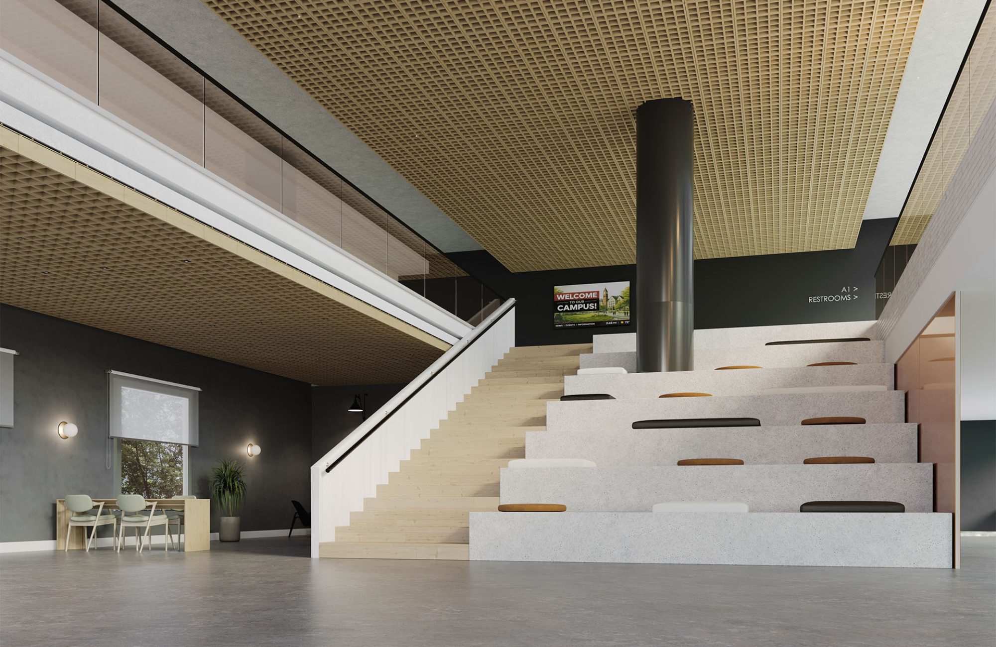 Woven, Tattersall Ceiling Frame | Baltic Birch | WoodGrain Collection