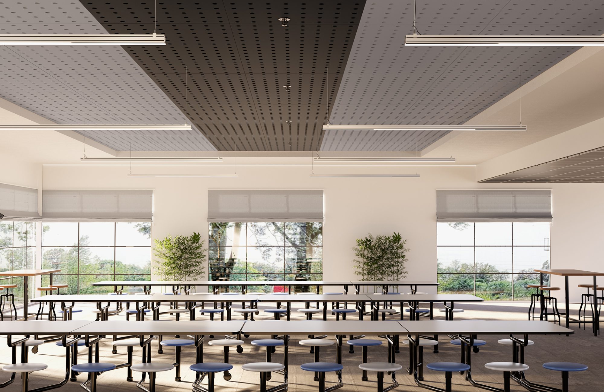 Pixel, Circle Ceiling Panels | Midnight, Periwinkle, Wheat | Premier Collection