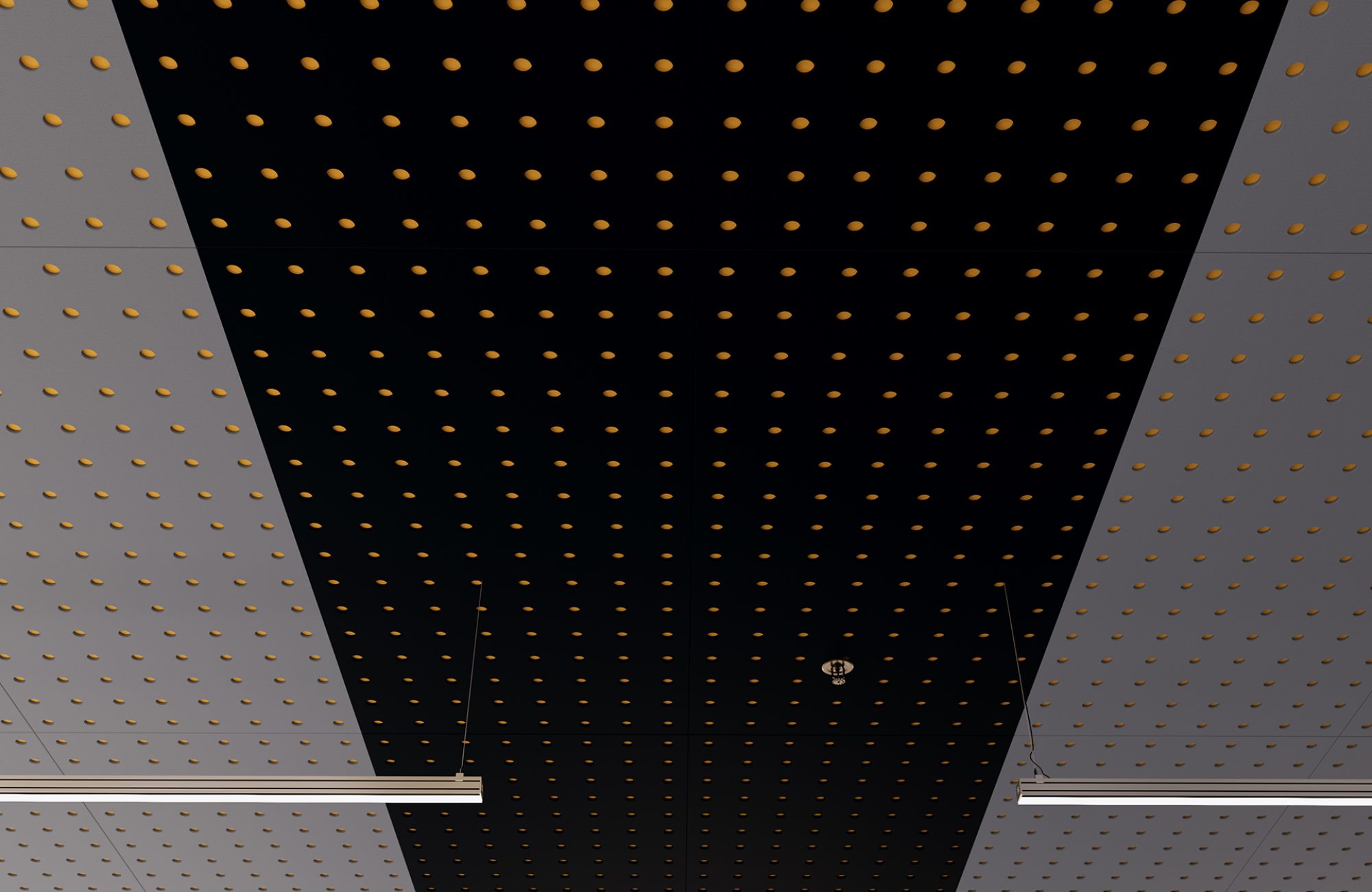 Pixel, Circle Ceiling Panels | Midnight, Periwinkle, Wheat | Premier Collection