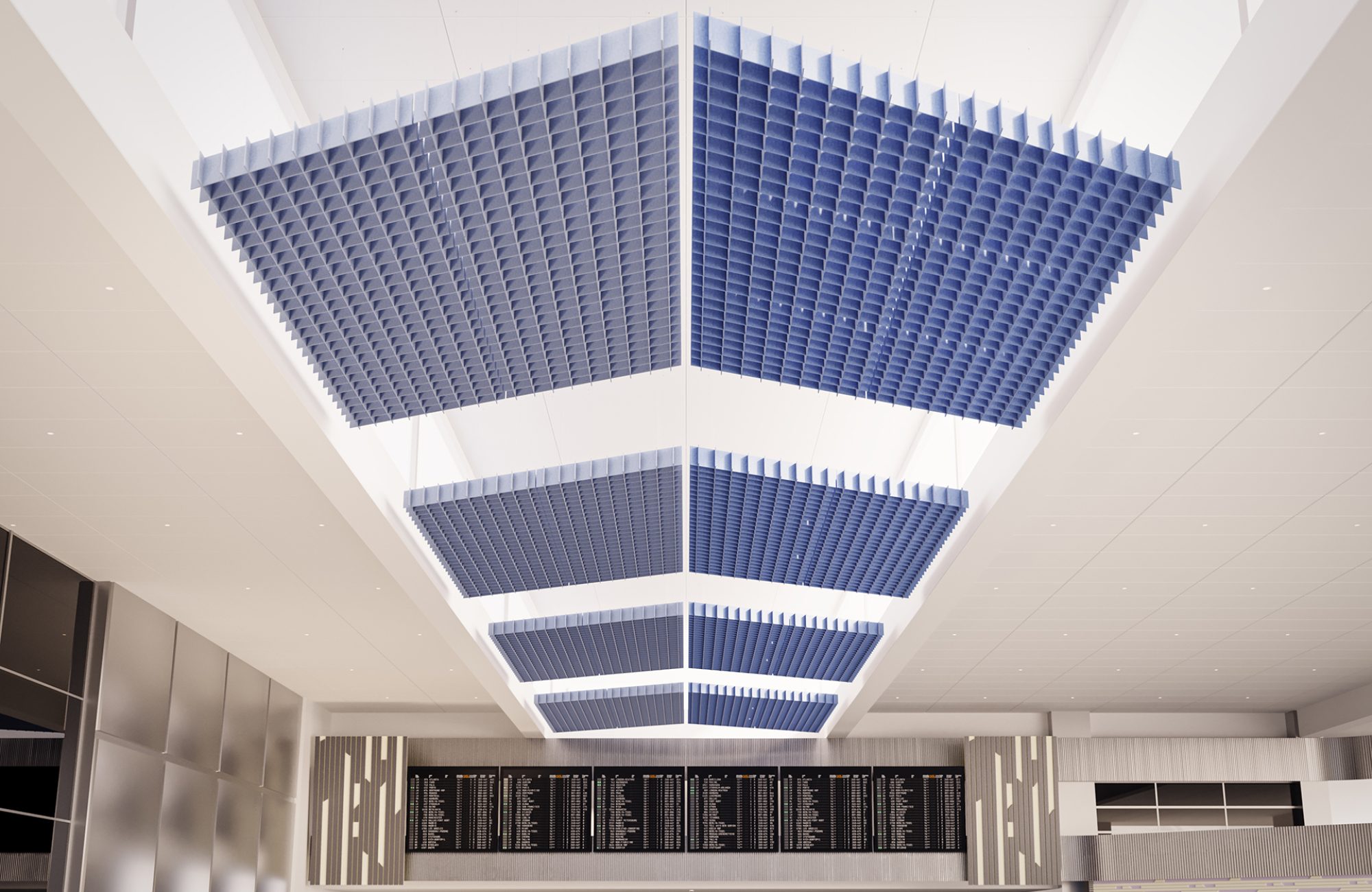 Interlace, Chart Ceiling Clouds | Periwinkle, Marine | Premier Collection