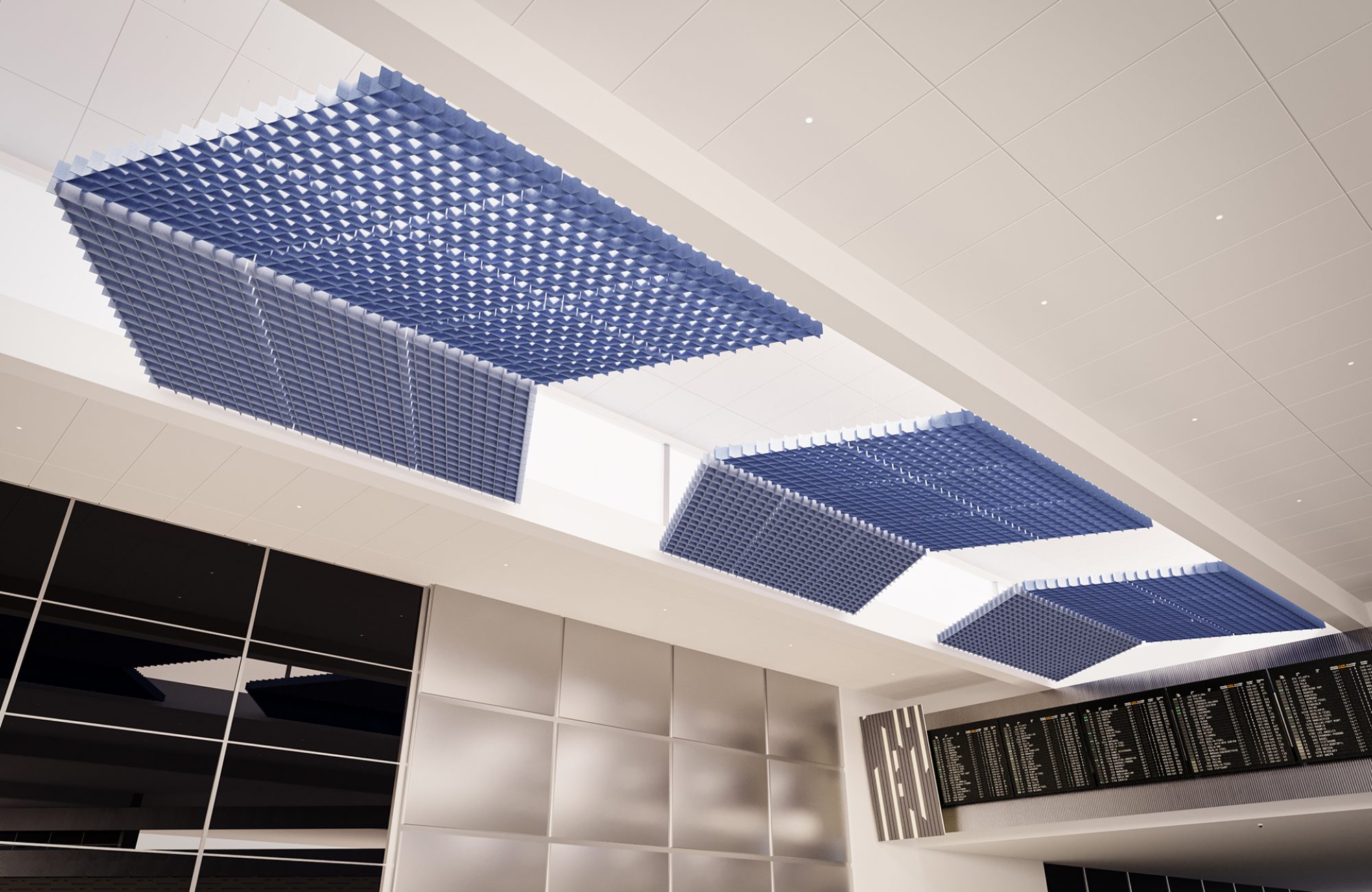 Interlace, Chart Ceiling Clouds | Periwinkle, Marine | Premier Collection