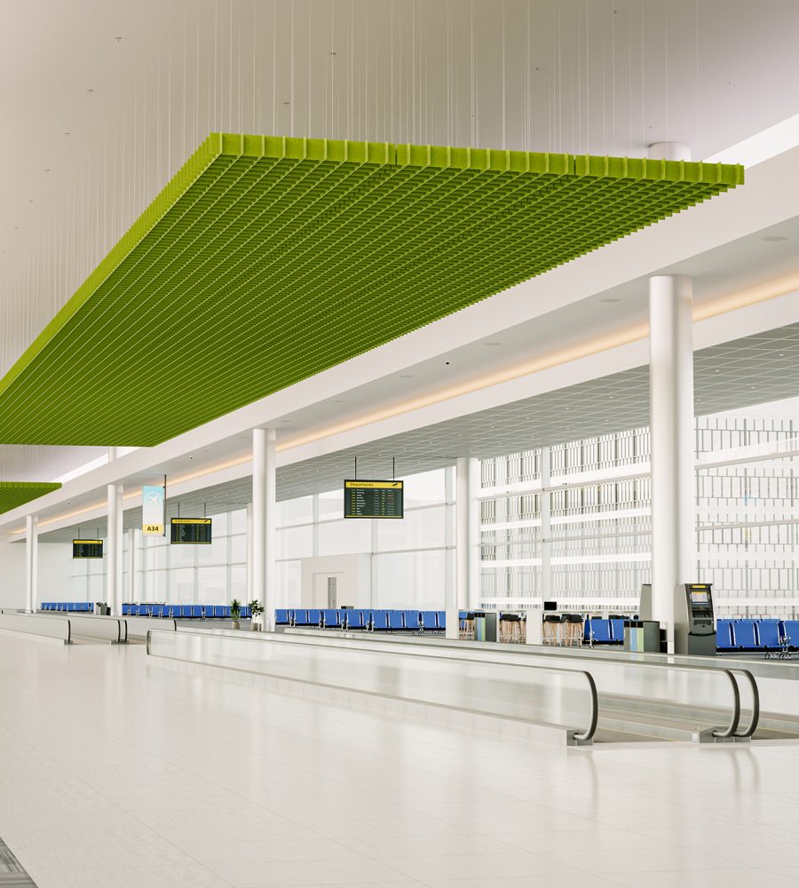 Interlace, Groundwork Ceiling Clouds | Wasabi | Premier Collection