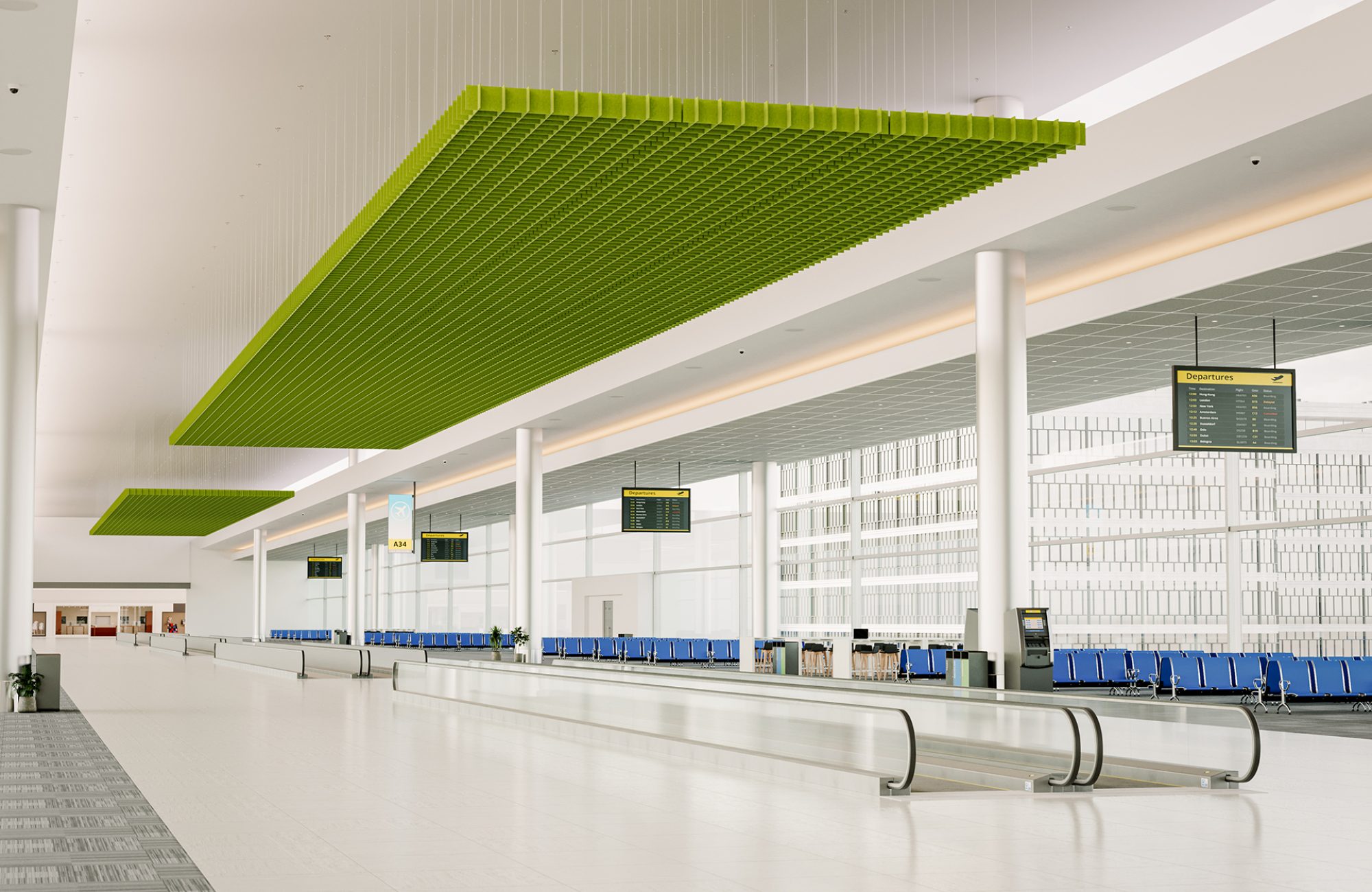 Interlace, Groundwork Ceiling Clouds | Wasabi | Premier Collection