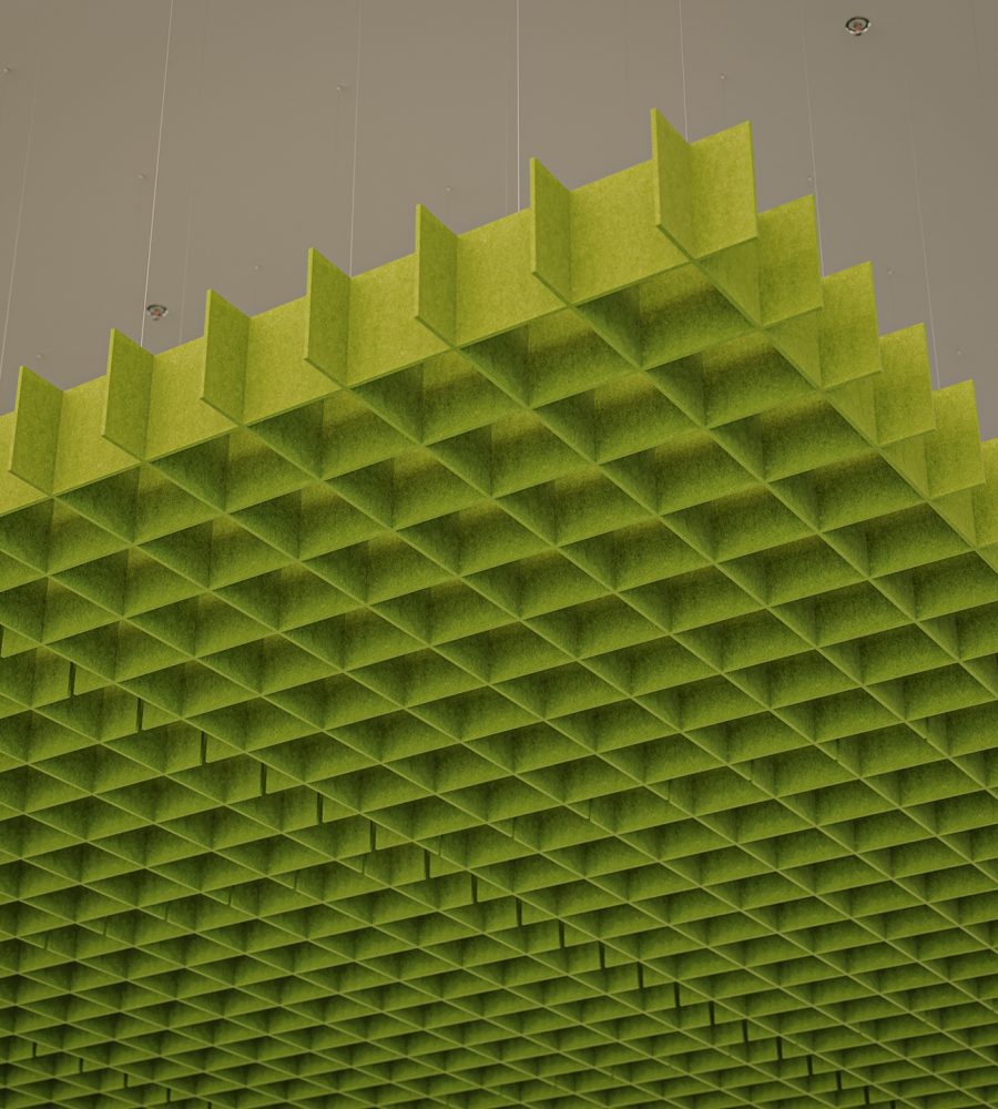 Interlace, Groundwork Ceiling Clouds | Wasabi | Premier Collection