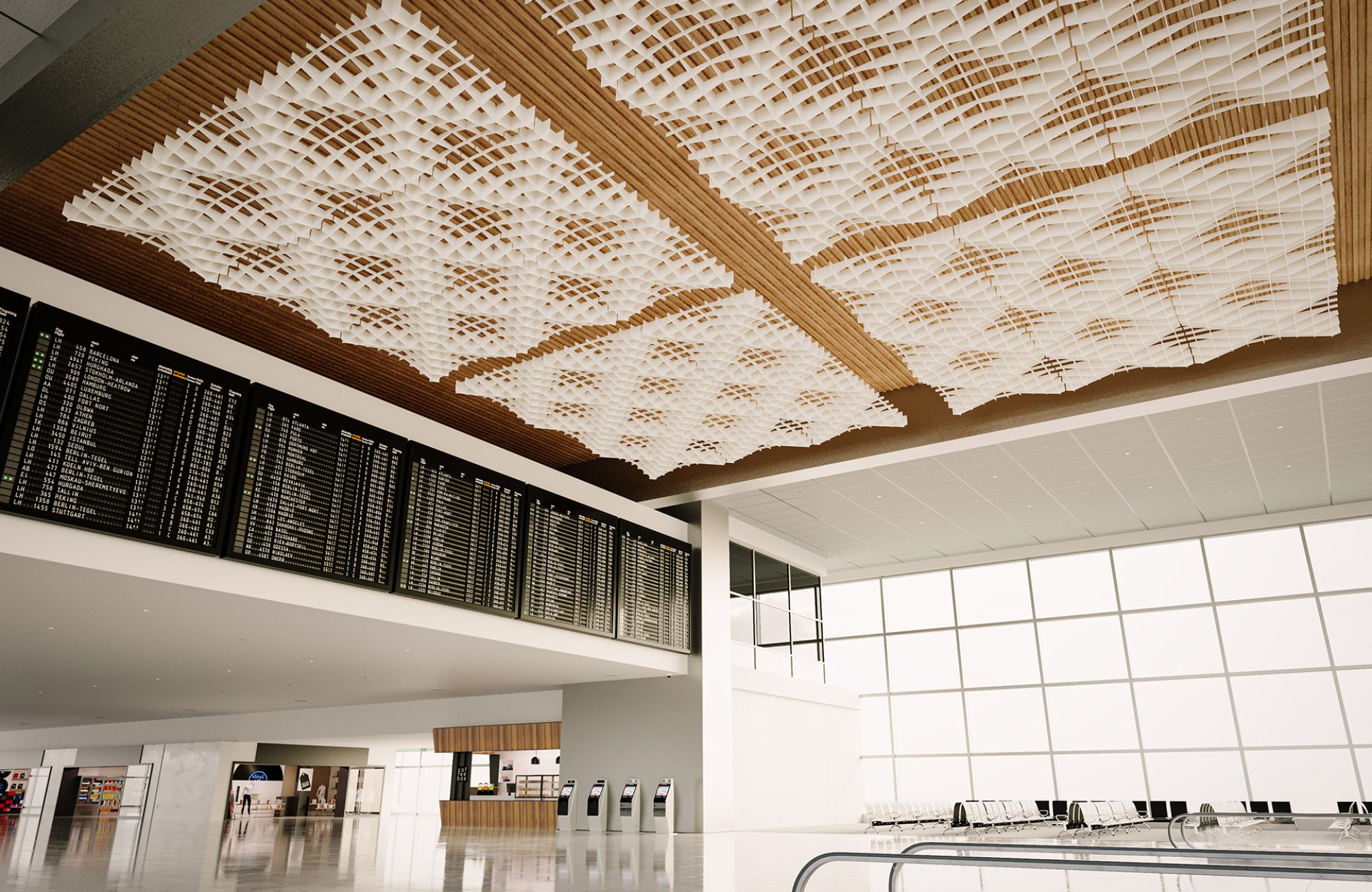 Interlace, Interweave Ceiling Clouds | White | Premier Collection