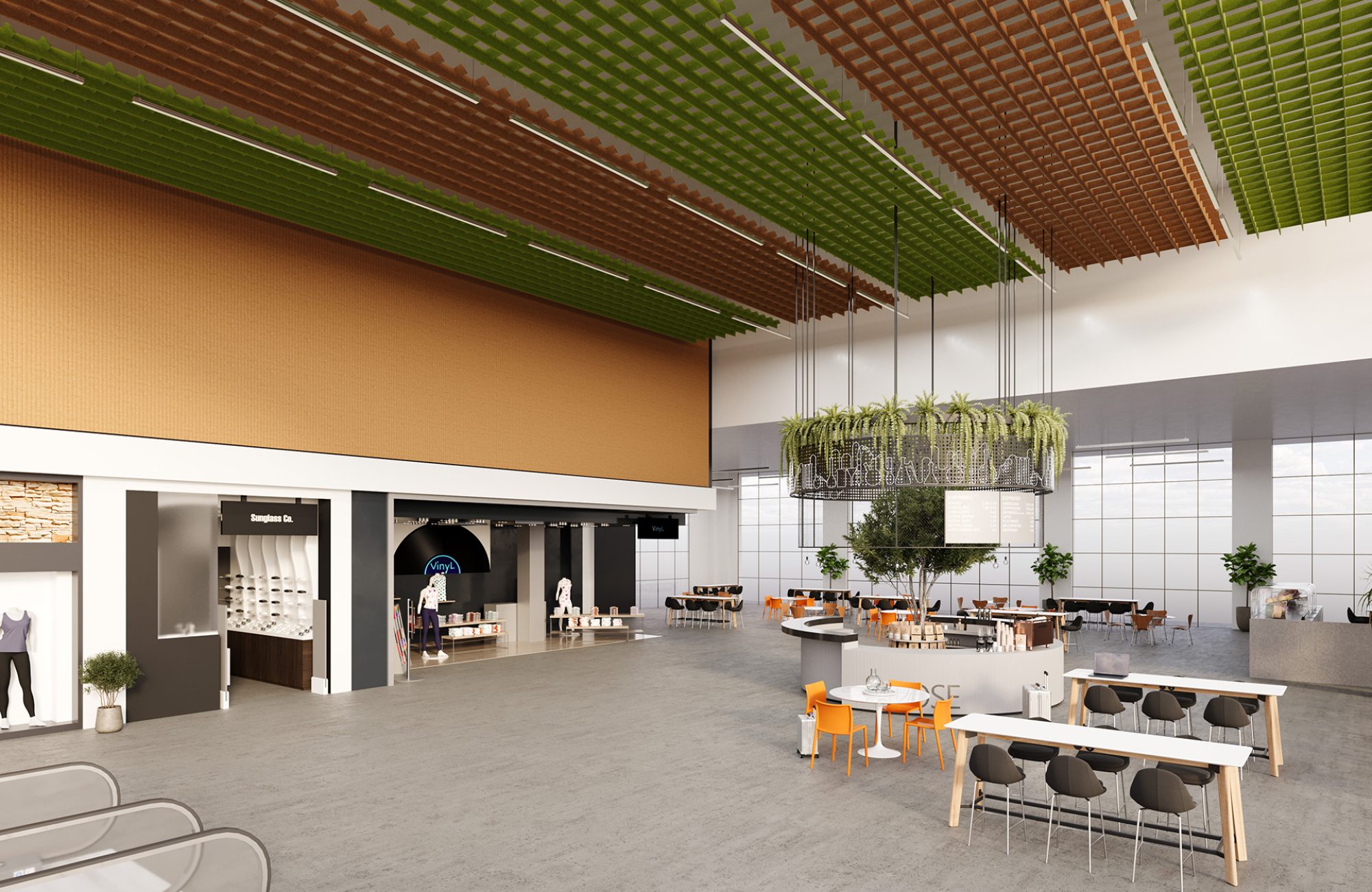 Interlace, Structure Ceiling Clouds | Wasabi, Turmeric | Premier Collection