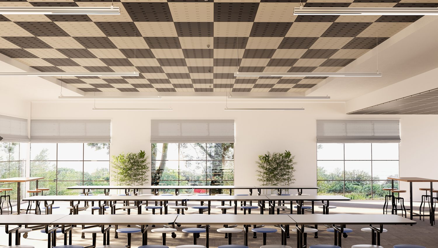 Pixel, Rectangle Ceiling Panel | Almond, Flint | Premier Collection