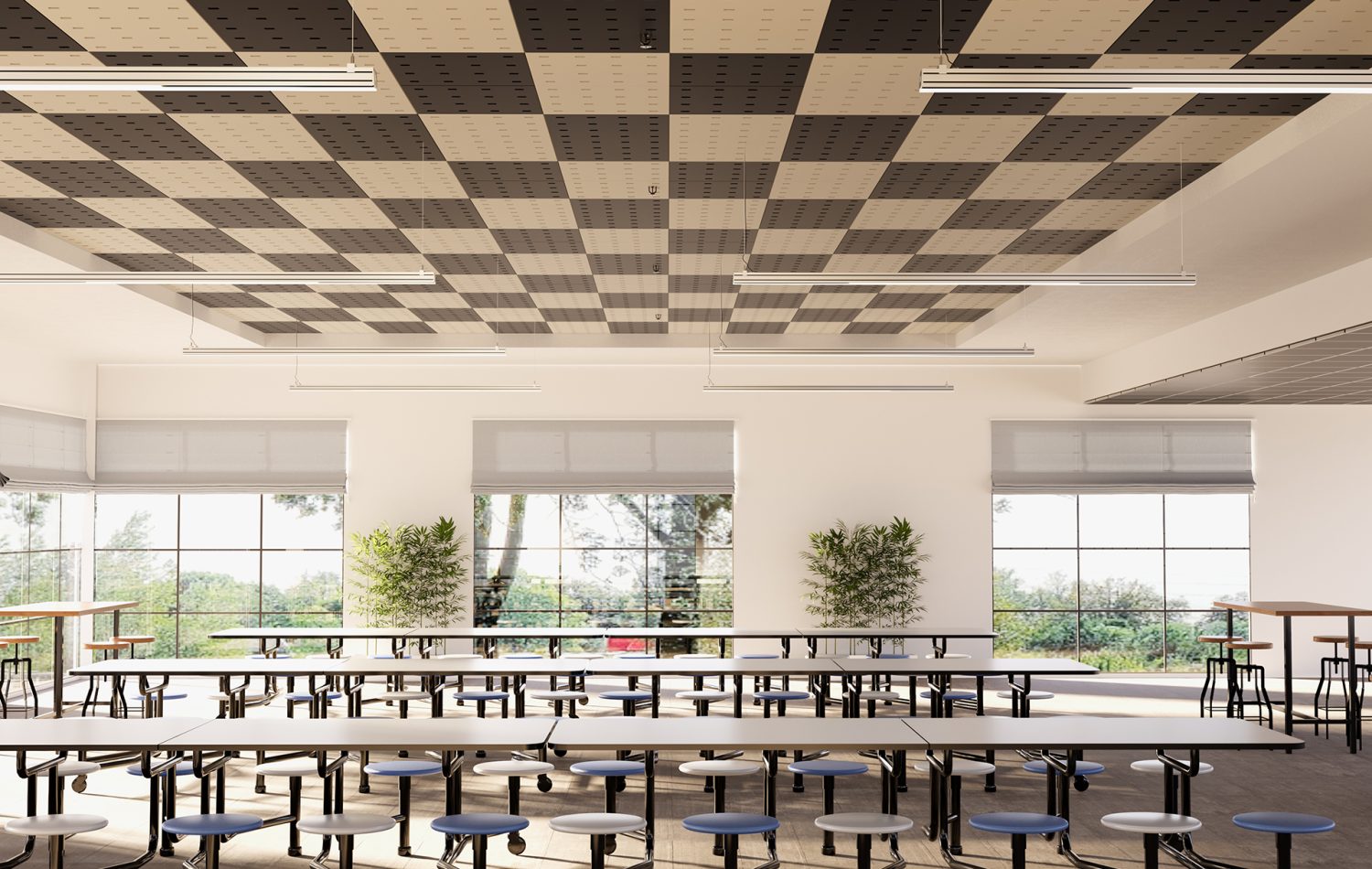 Pixel, Rectangle Ceiling Panel | Almond, Flint | Premier Collection