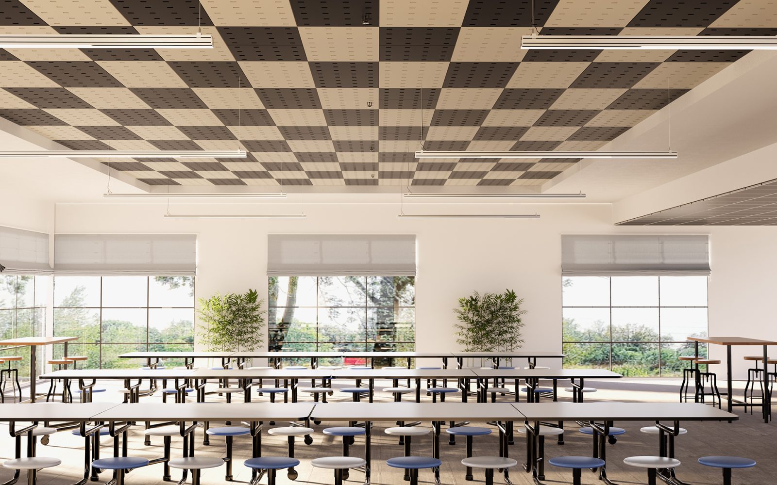 Pixel, Rectangle Ceiling Panel | Almond, Flint | Premier Collection