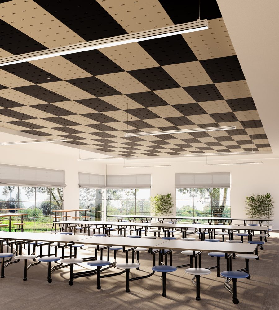 Pixel, Rectangle Ceiling Panel | Almond, Flint | Premier Collection