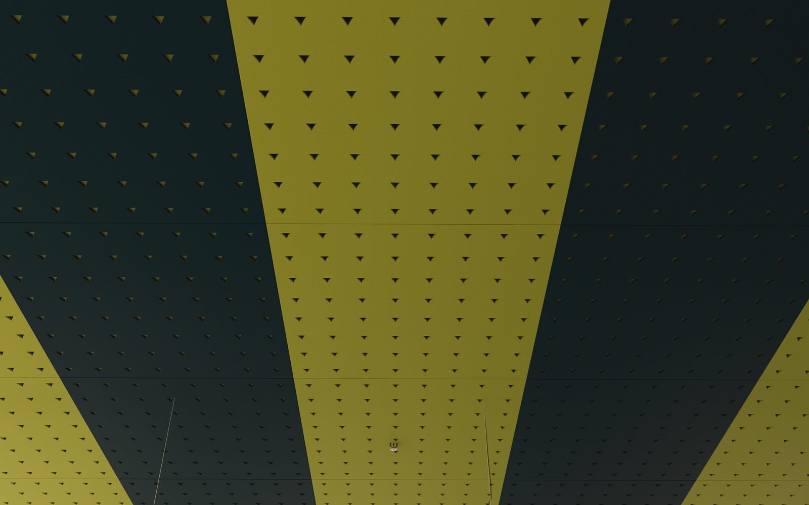 Pixel, Triangle Ceiling Panels | Denim, Wasabi | Premier Collection
