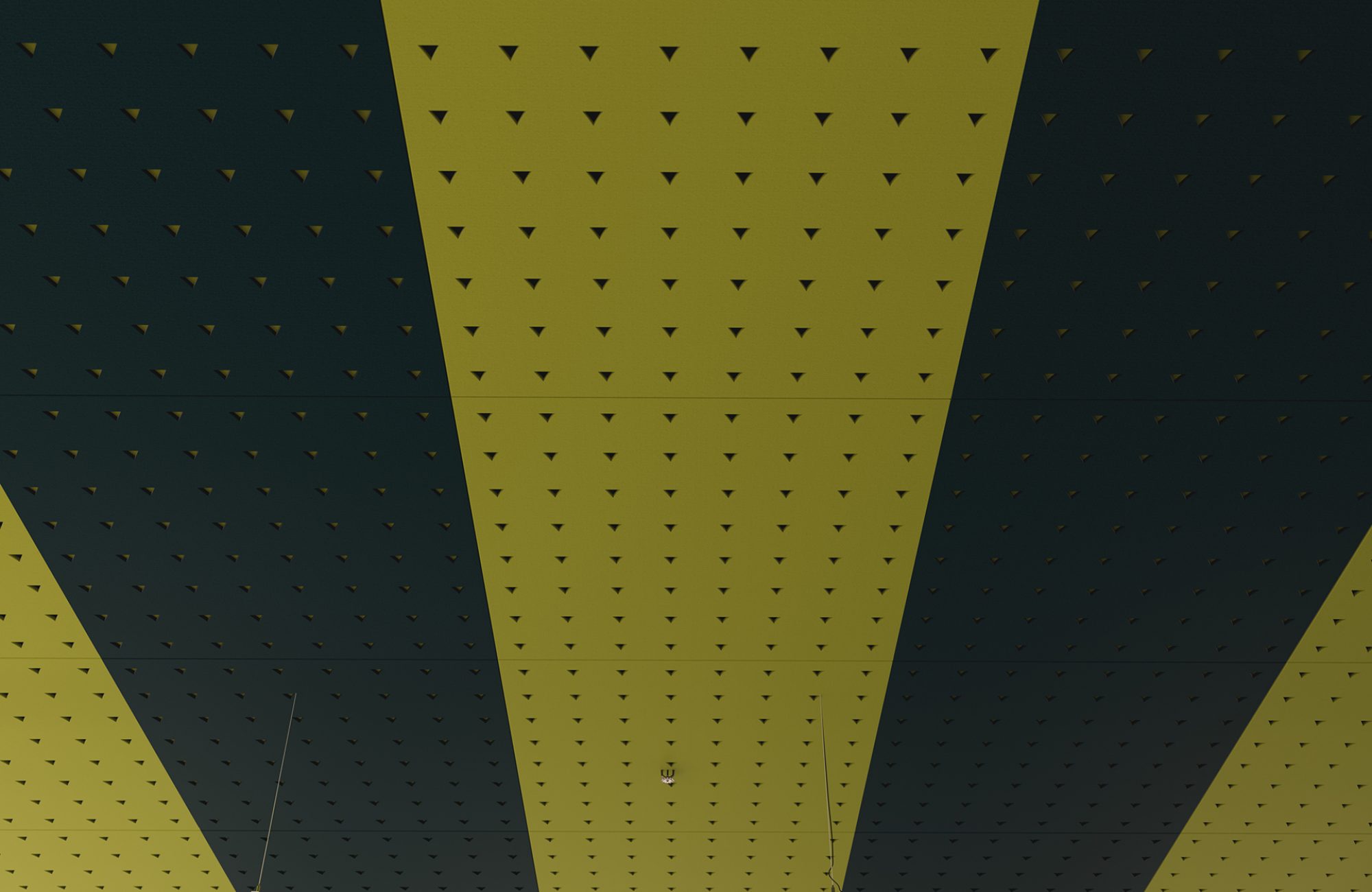 Pixel, Triangle Ceiling Panels | Denim, Wasabi | Premier Collection