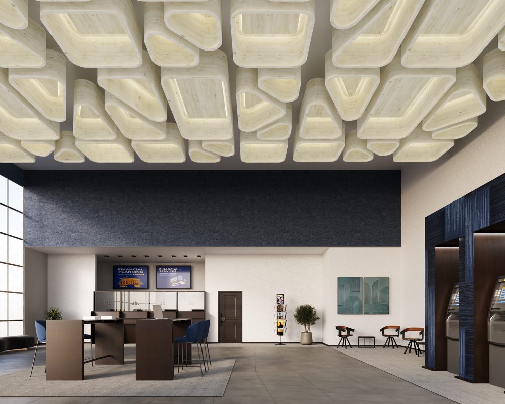 Skipping Stones Ceiling Clouds | White Elm | WoodGrain Collection