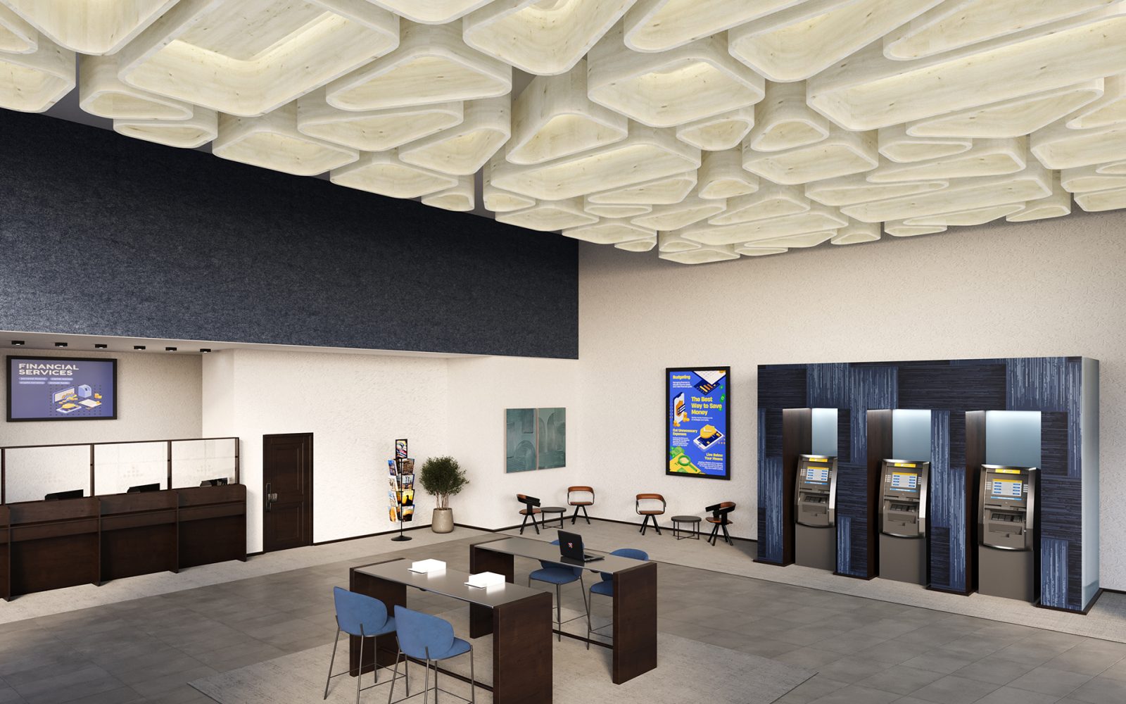 Skipping Stones Ceiling Clouds | White Elm | WoodGrain Collection