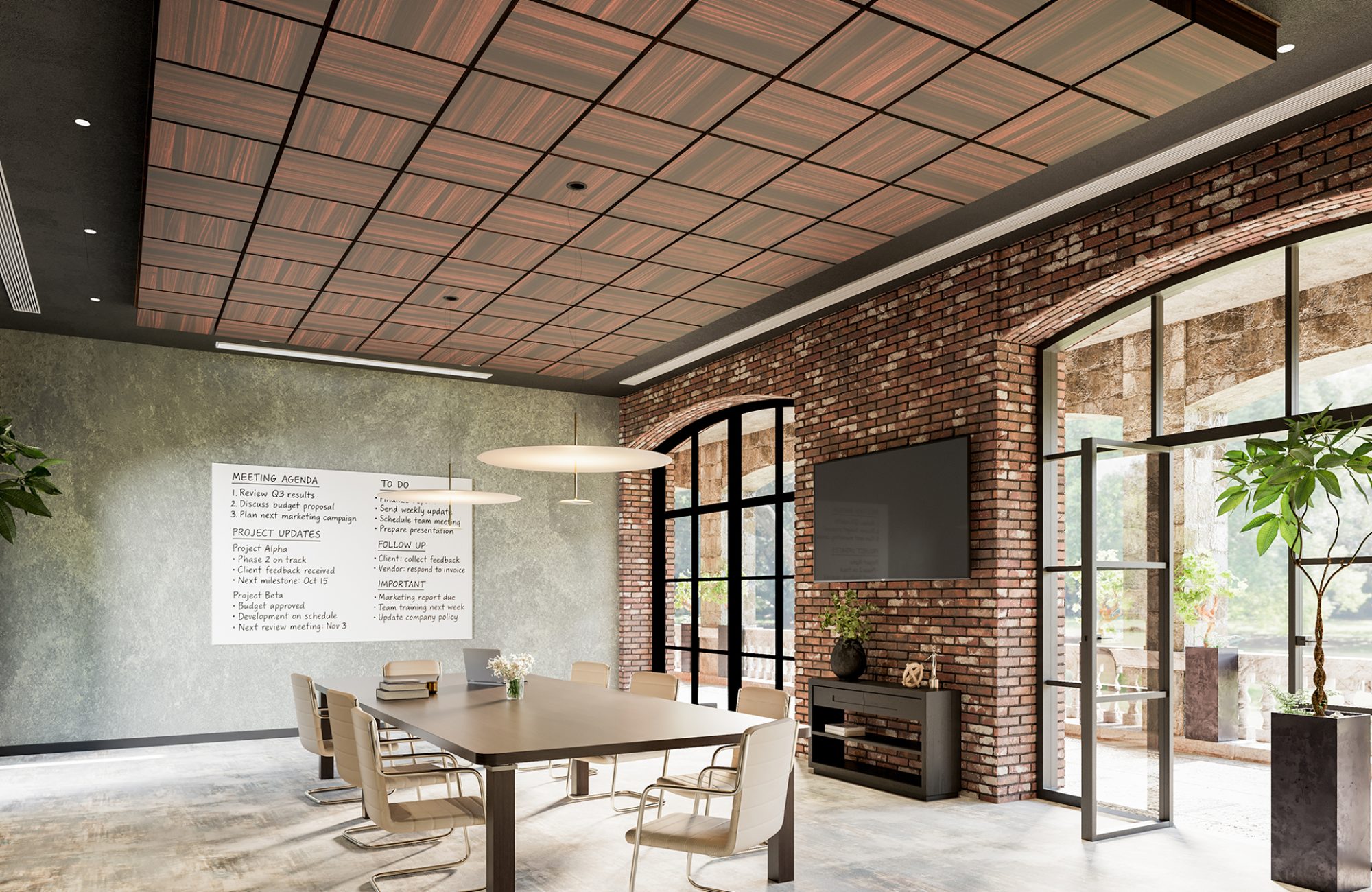 Vista, Box Ceiling Frame | Teak | WoodGrain Collection