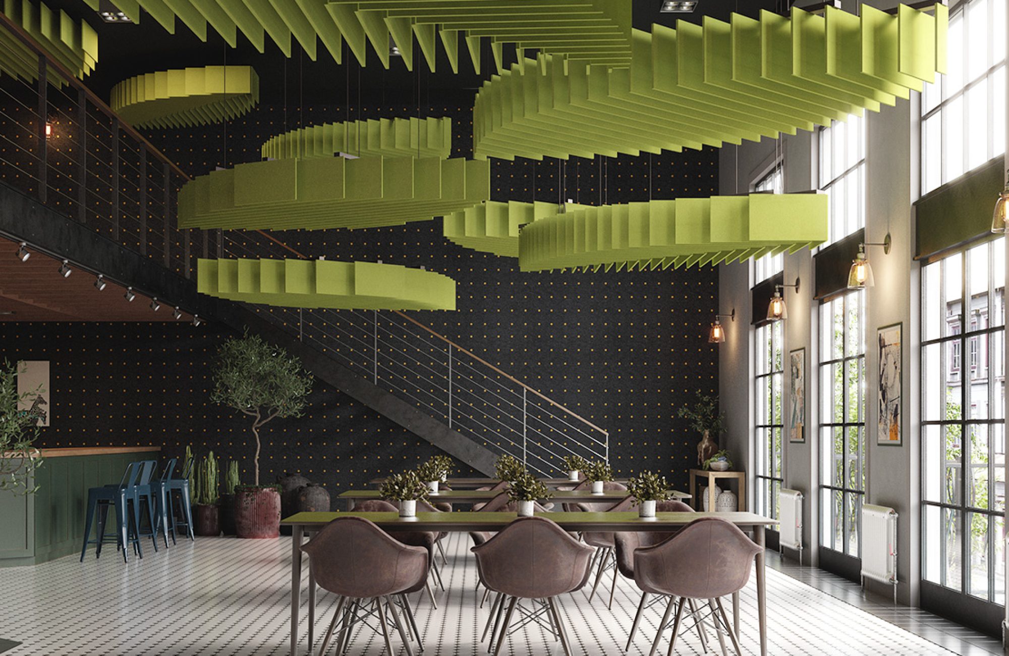 Acoufelt-W-Panel-Cafeteria