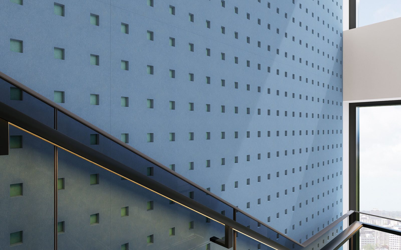 Pixel, Square Wall Panels | Marine, Sea Salt | Premier Collection