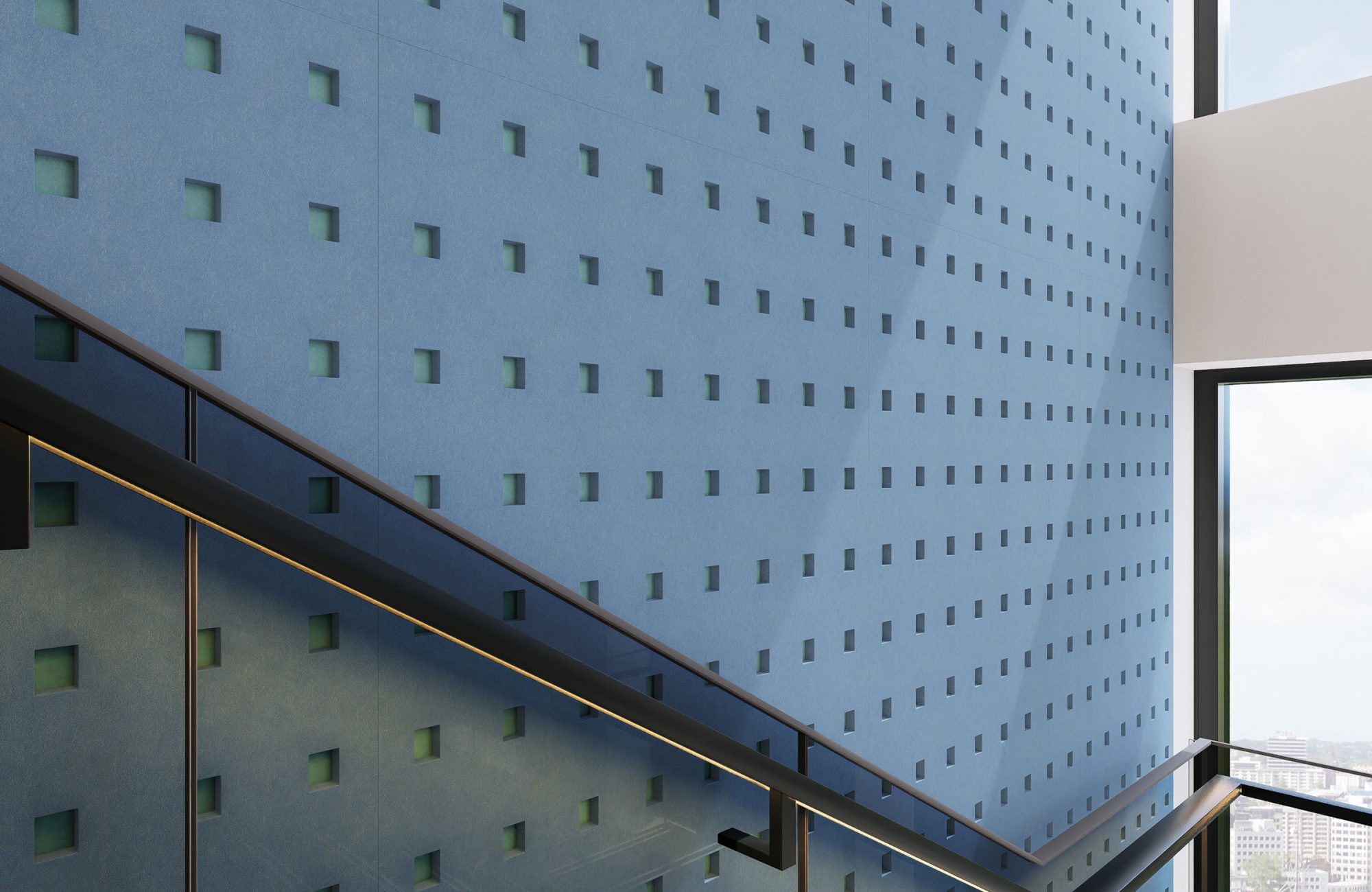 Pixel, Square Wall Panels | Marine, Sea Salt | Premier Collection