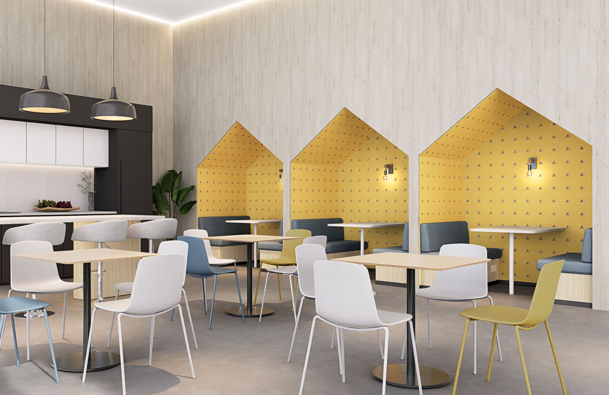 Pixel, Triangle Wall Panels | Popcorn, Almond | Premier Collection