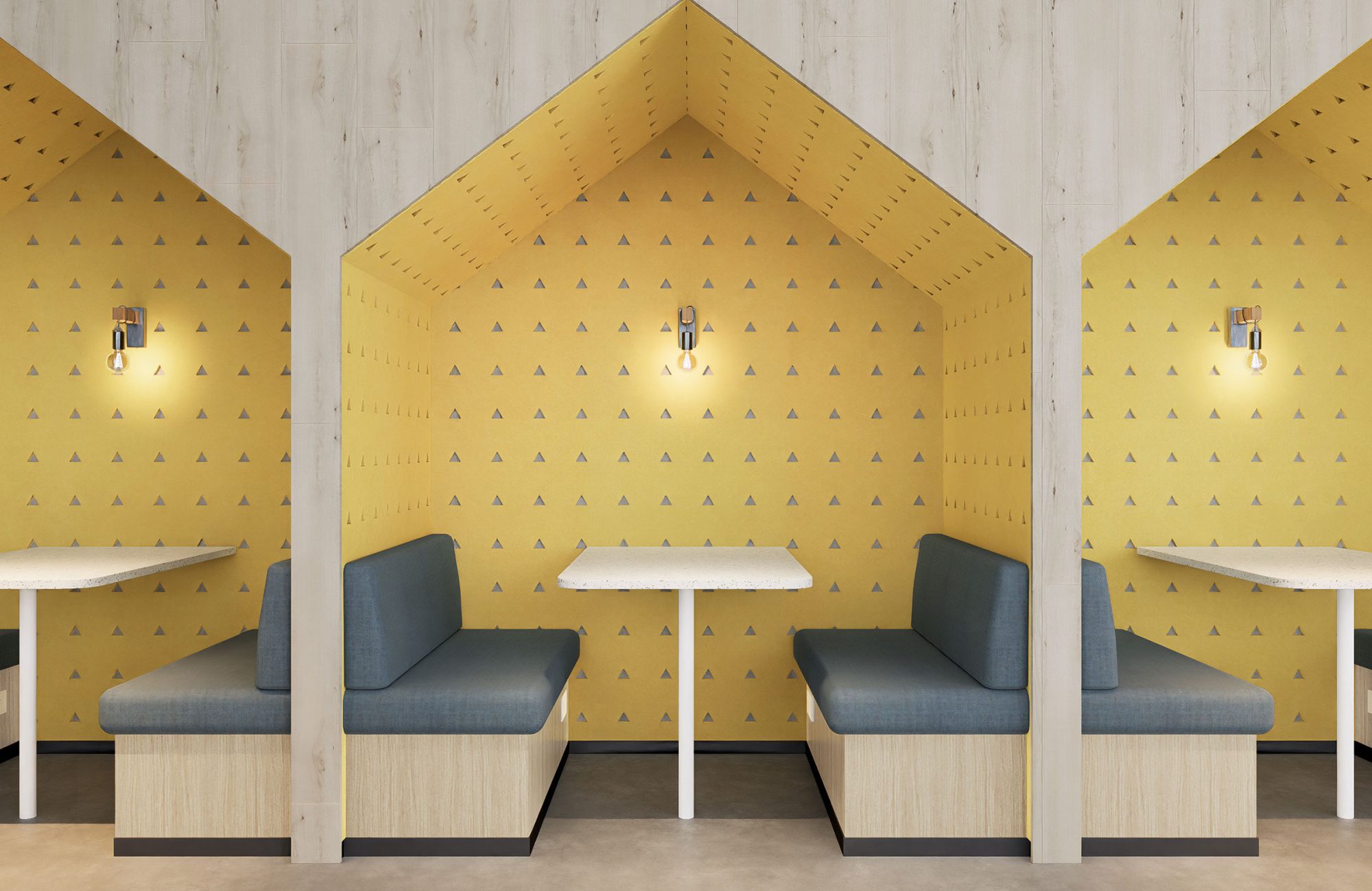 Pixel, Triangle Wall Panels | Popcorn, Almond | Premier Collection
