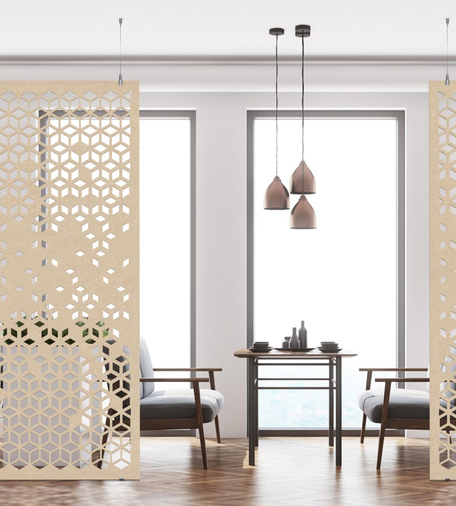 Creative Cut, Blizzard Wall Screens | Ivory | Premier Collection