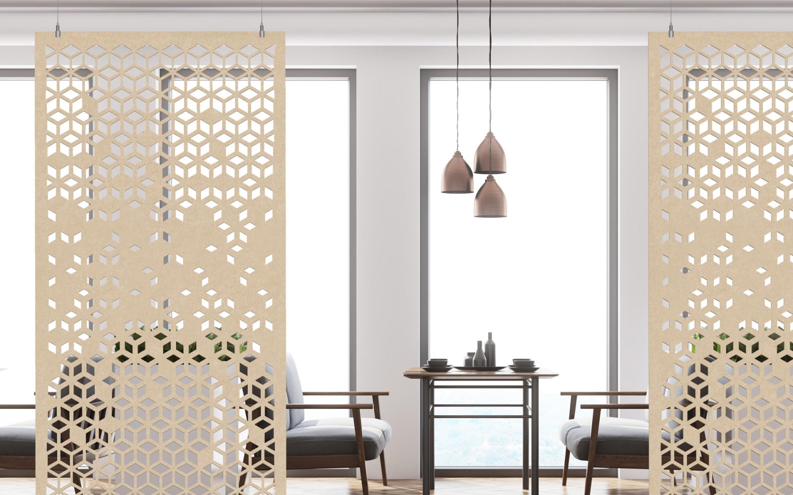 Creative Cut, Blizzard Wall Screens | Ivory | Premier Collection