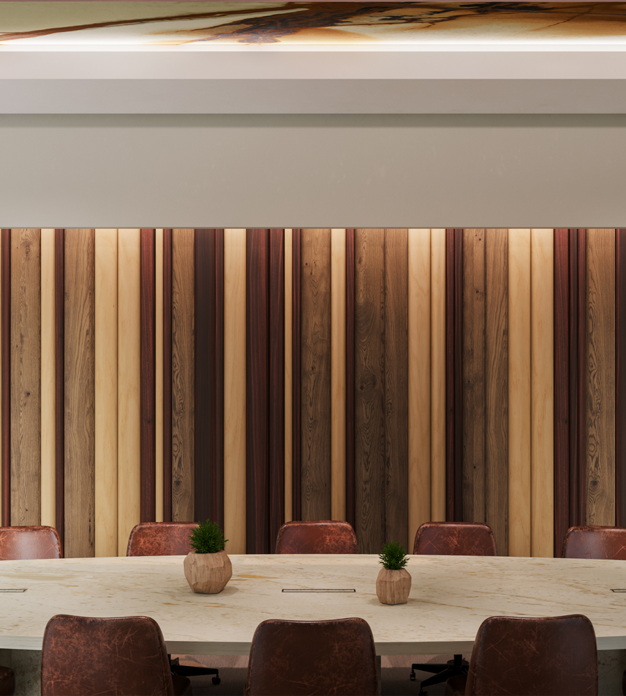 Filter Wall Panels, Bars | Teak, Mocha Legno, Baltic Birch | WoodGrain Collection