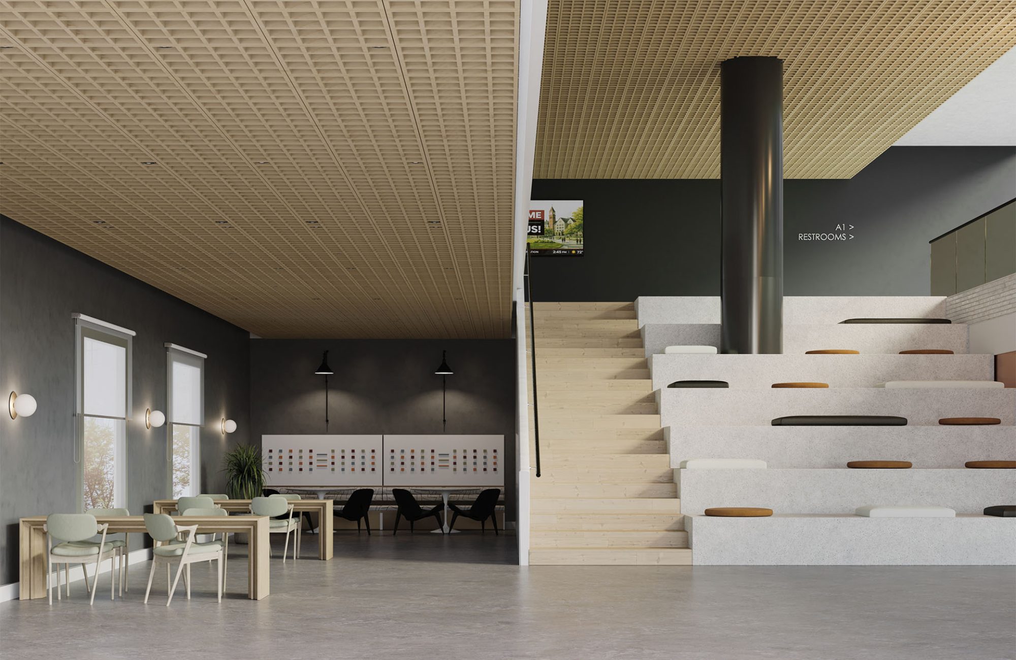 Woven, Tattersall Ceiling Frame | Baltic Birch | WoodGrain Collection